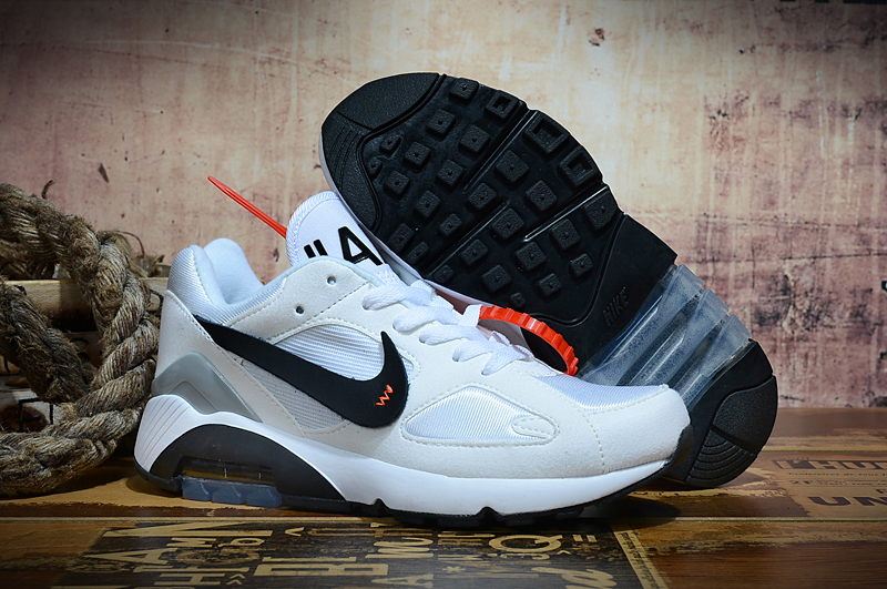 Off-white Nike Air Max 180 White Black Shoes - Click Image to Close